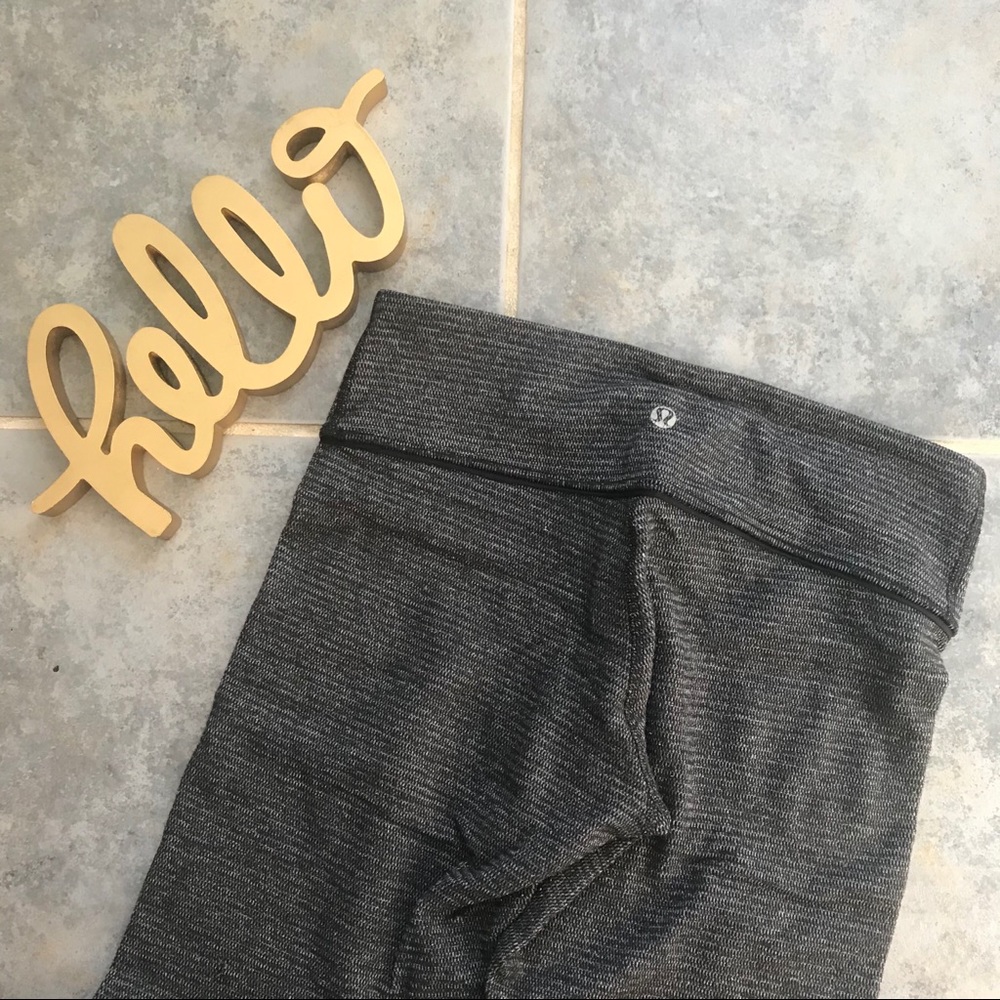 Lululemon Leggings Mid Rise Grey Warm Thermal 2 - Picture 2 of 10